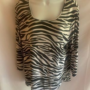 Gorgeous Additions by Chico 2 zebra print top